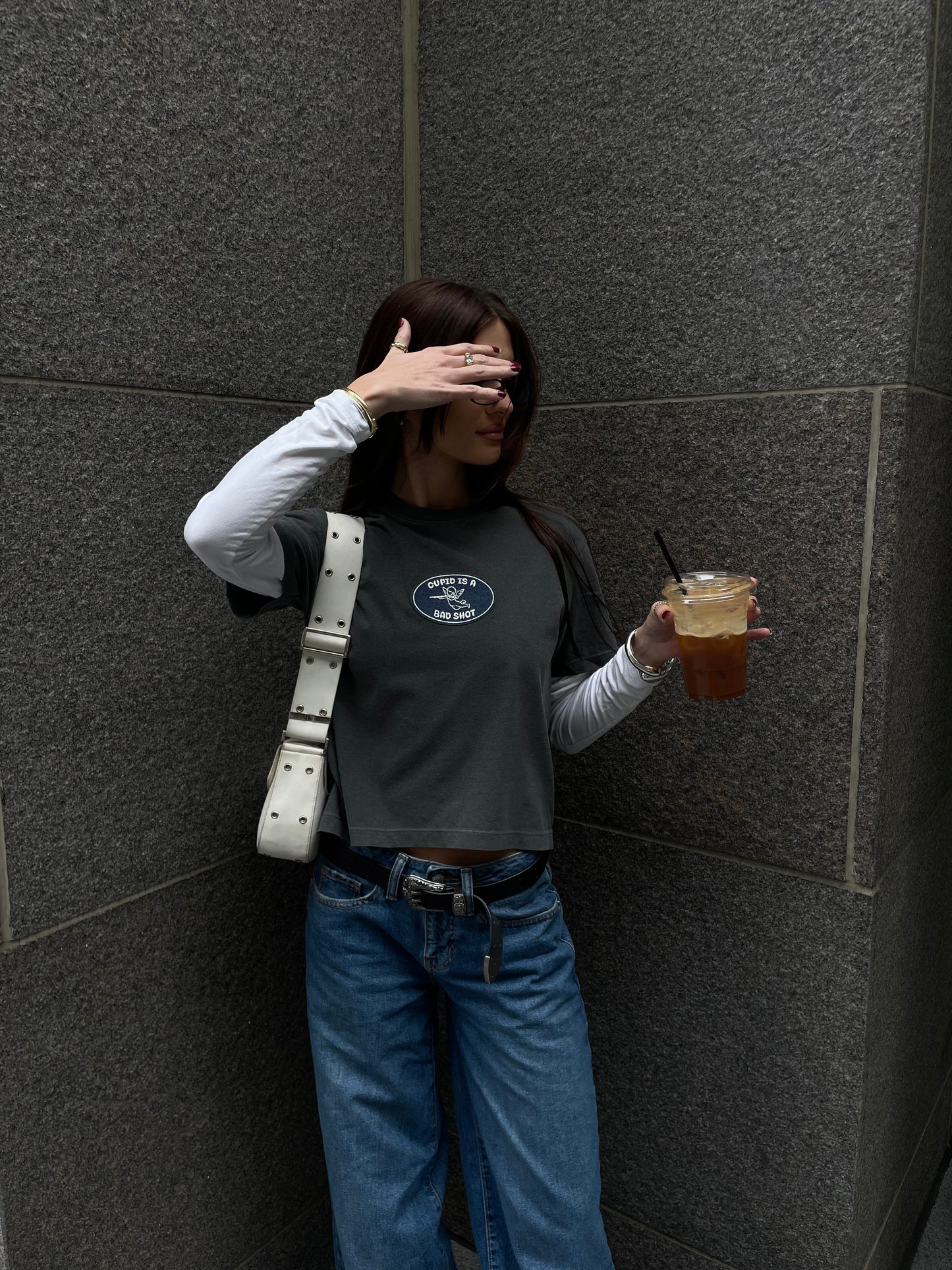 BAD SHOT TEE - GUNPOWDER GREY