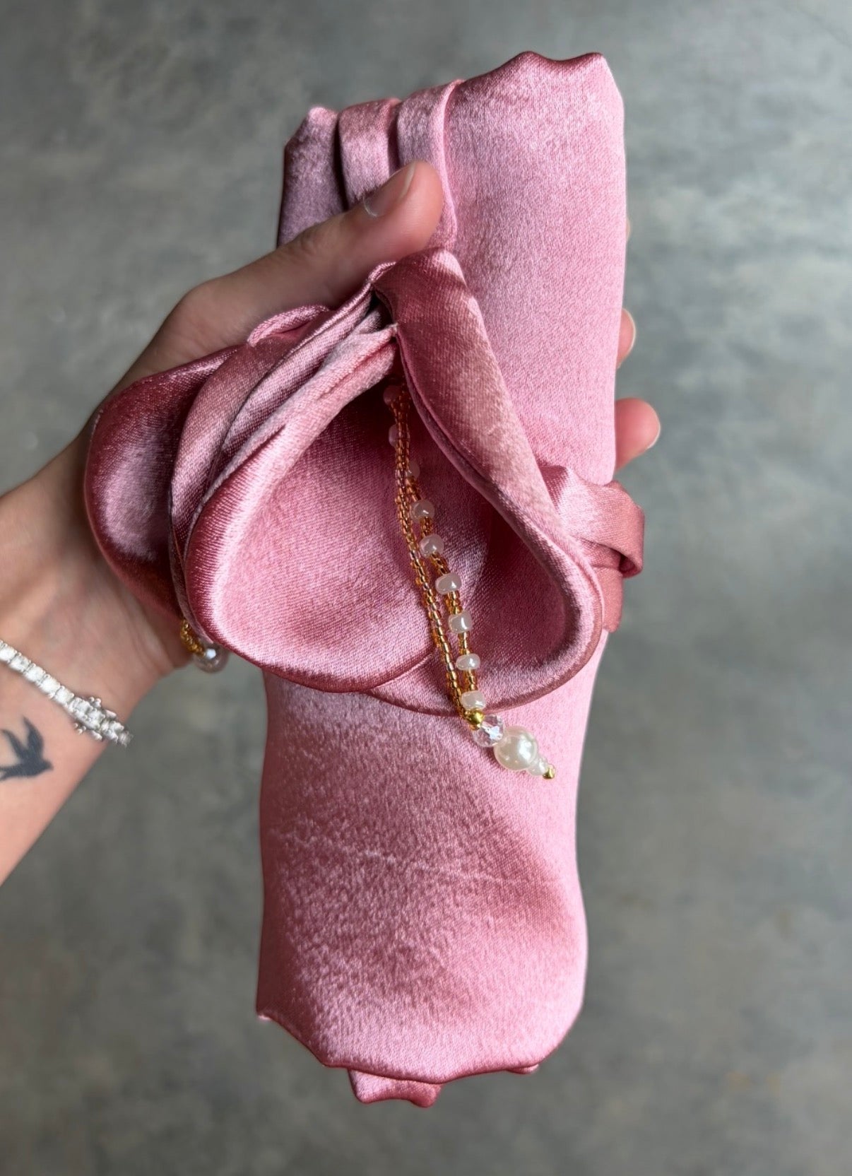 Flora Halter TIE BACK - Pink Satin (PRE-ORDER ONLY)