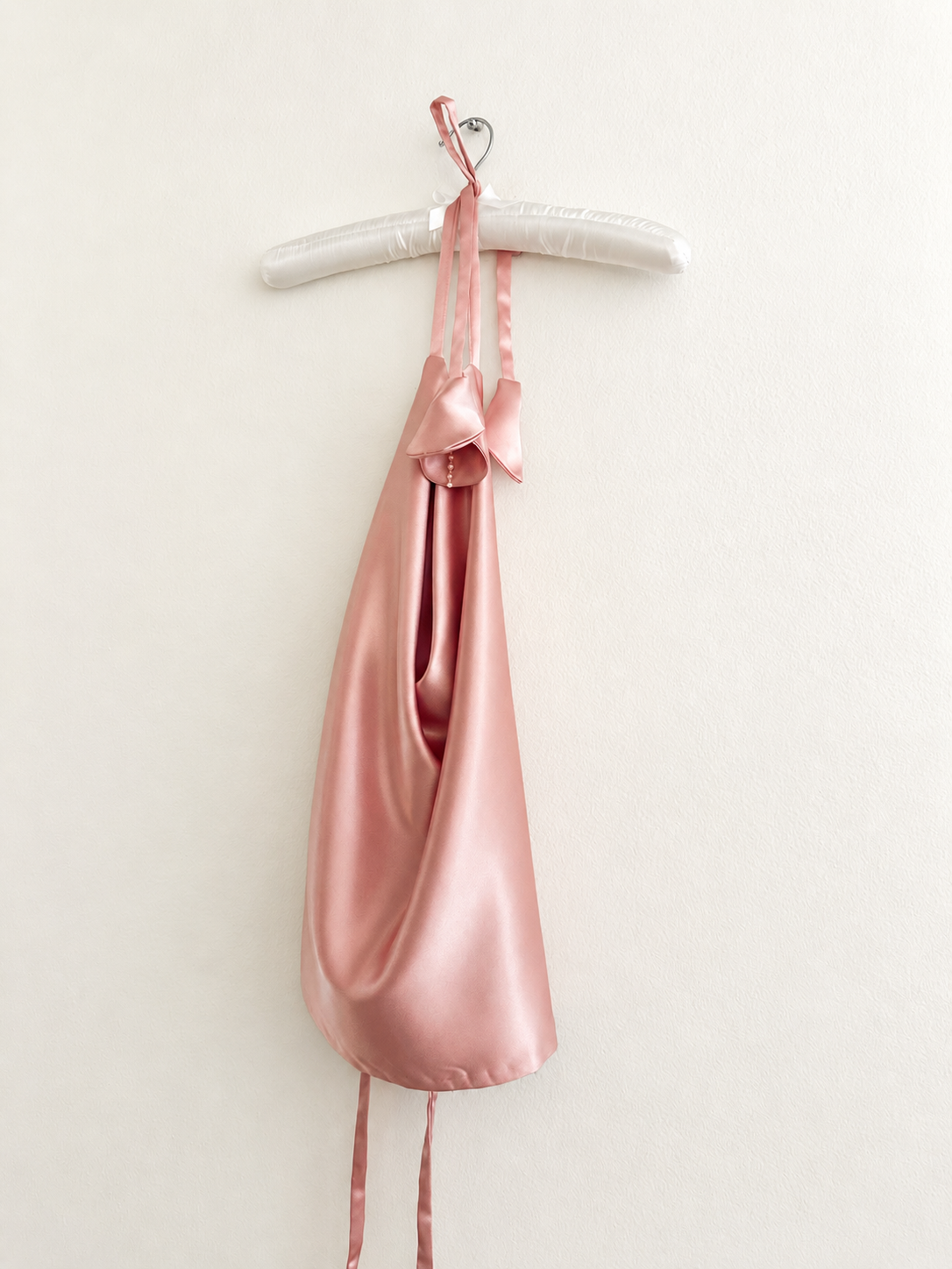 Flora Halter TIE BACK - Pink Satin  (PRE-ORDER ONLY)