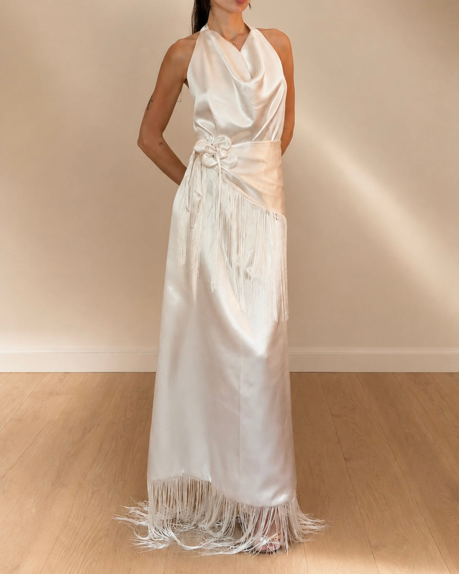Fringe Slip Gown (PRE-ORDER ONLY)