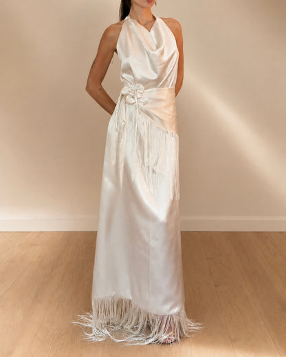 Fringe Slip Gown (PRE-ORDER ONLY)