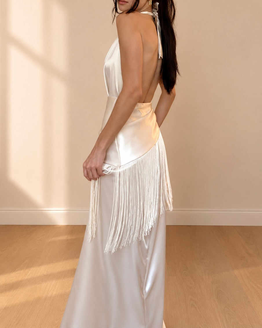 Fringe Slip Gown (PRE-ORDER ONLY)