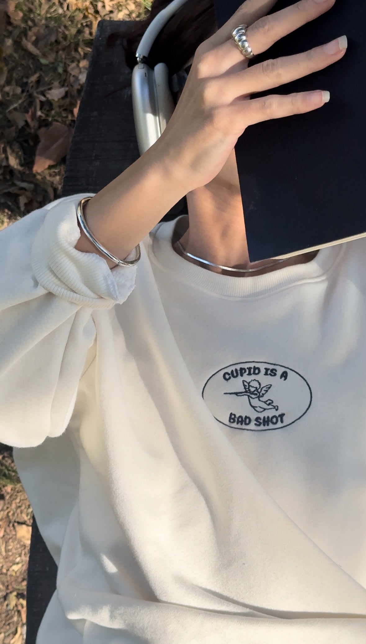 OVERSIZED CREWNECK IN IVORY