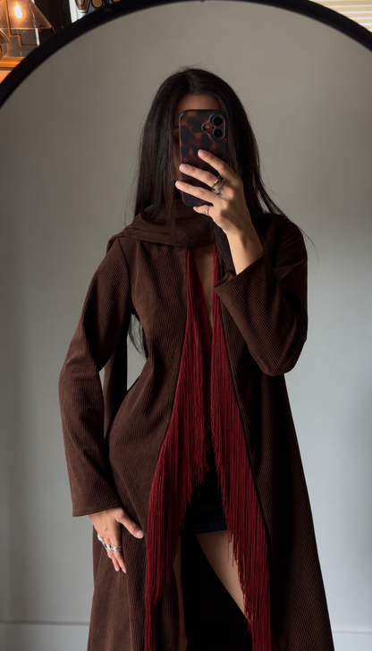 Corduroy Fringe Duster (PRE-ORDER ONLY)
