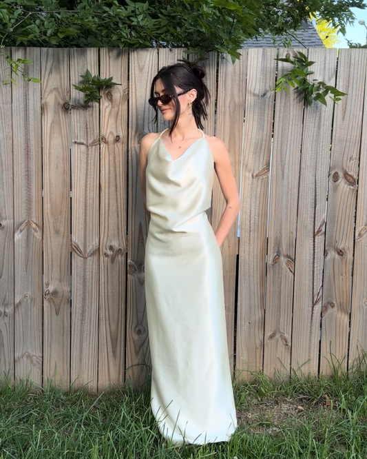 Flora Halter Slip Gown