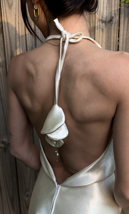 Flora Halter Slip Gown