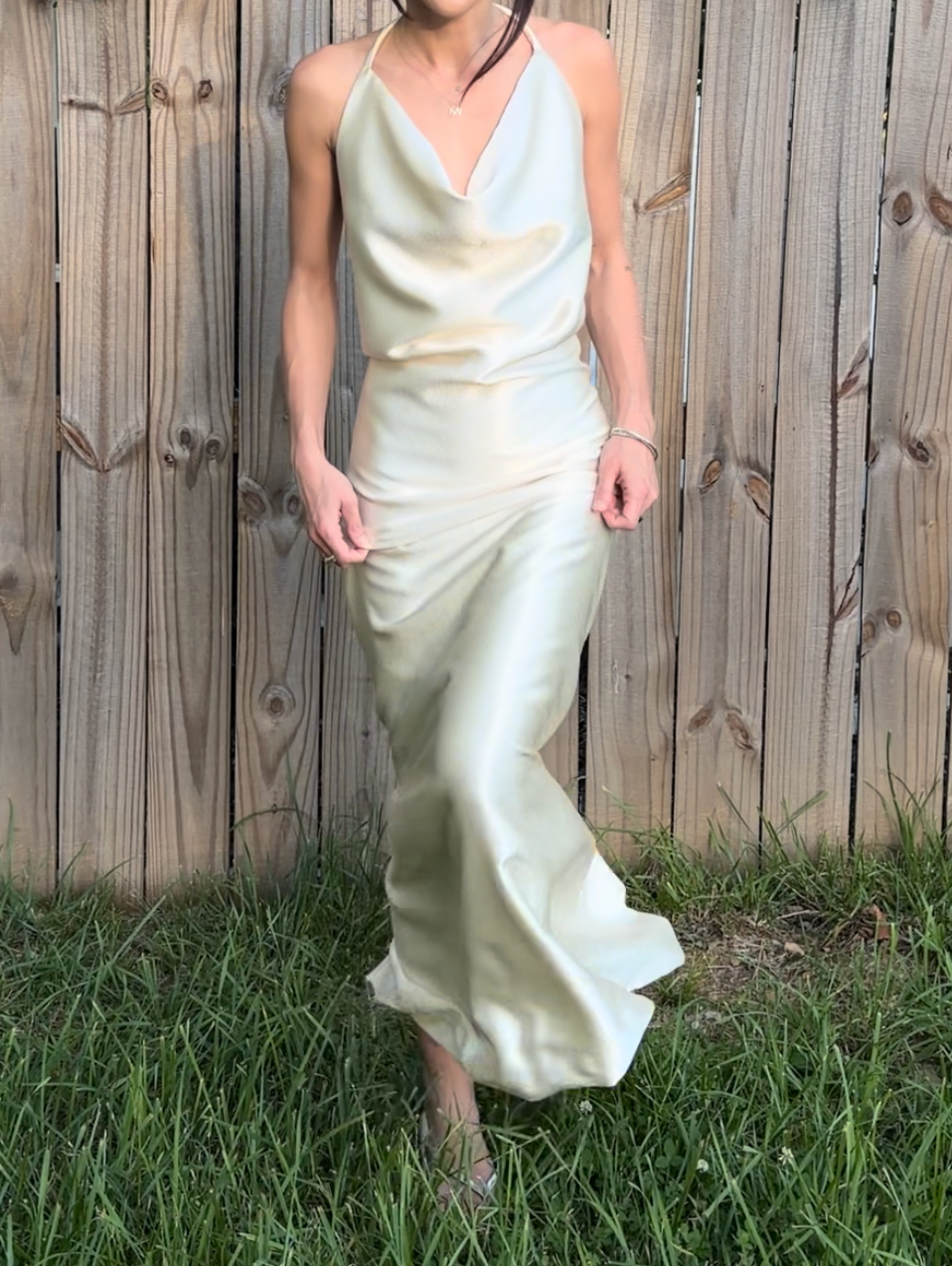 Flora Halter Slip Gown
