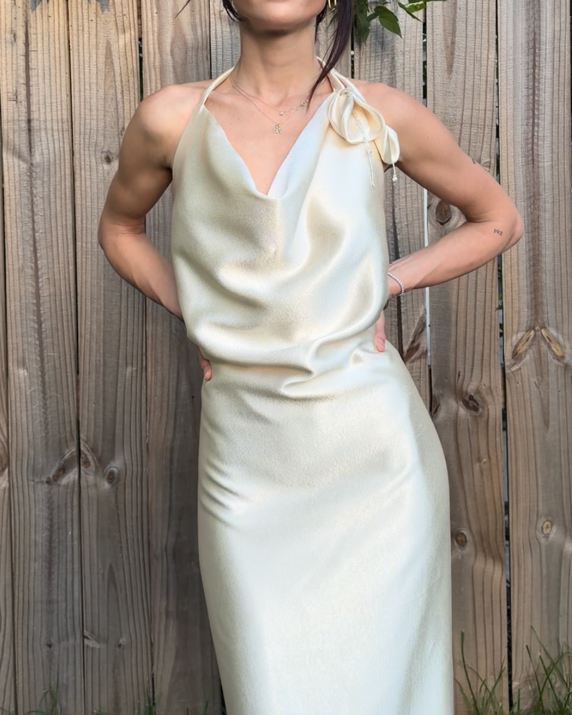 Flora Halter Slip Gown