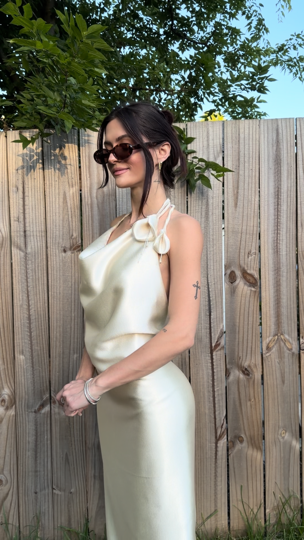 Flora Halter Slip Gown