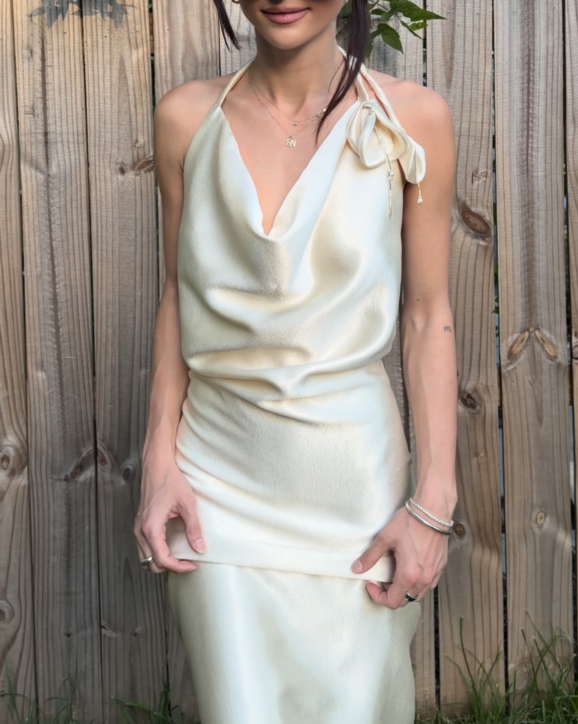 Flora Halter Slip Gown