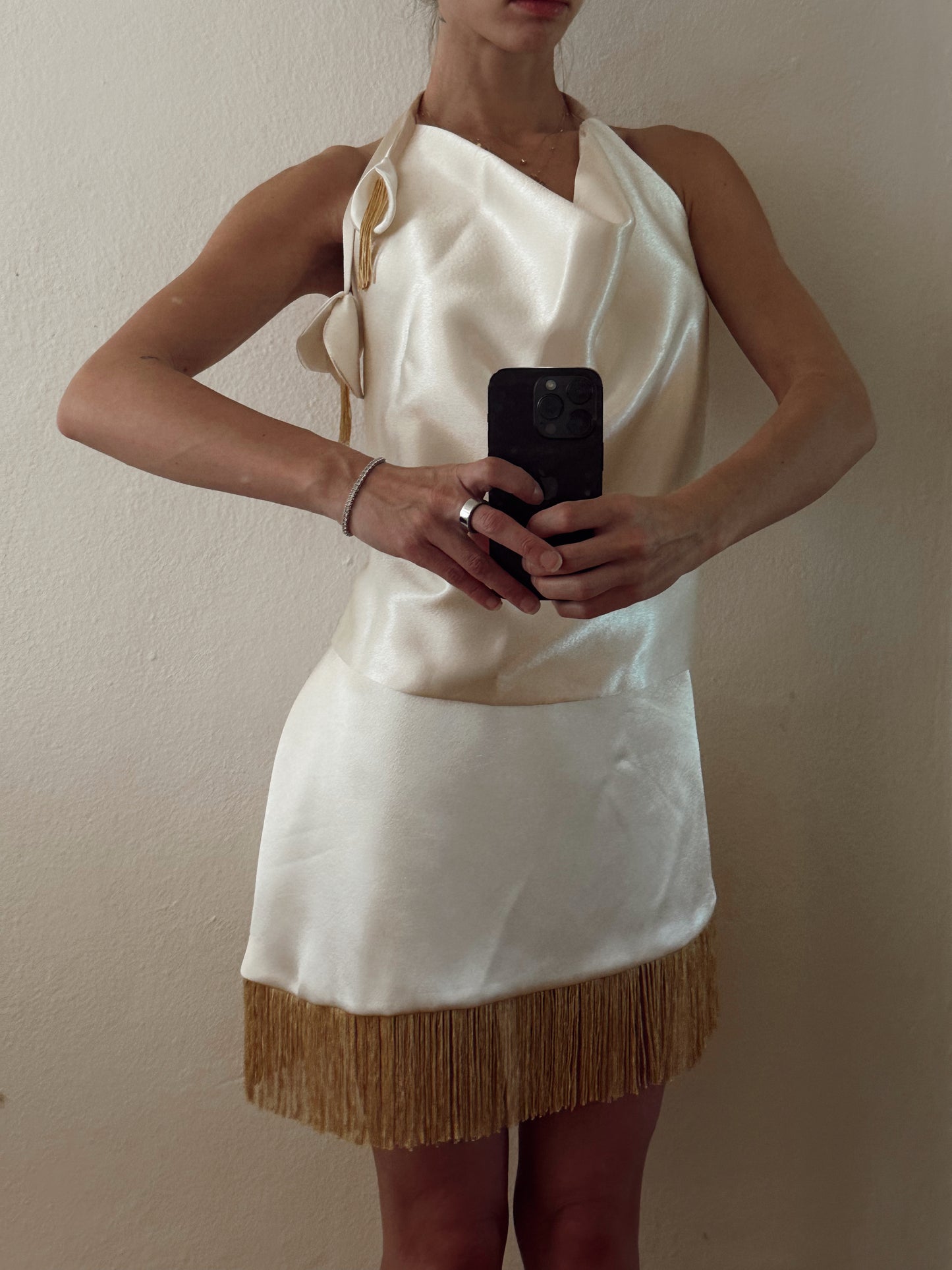 Flora Fringe Halter