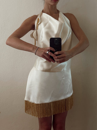 Flora Fringe Halter
