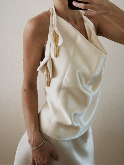 Flora Fringe Halter