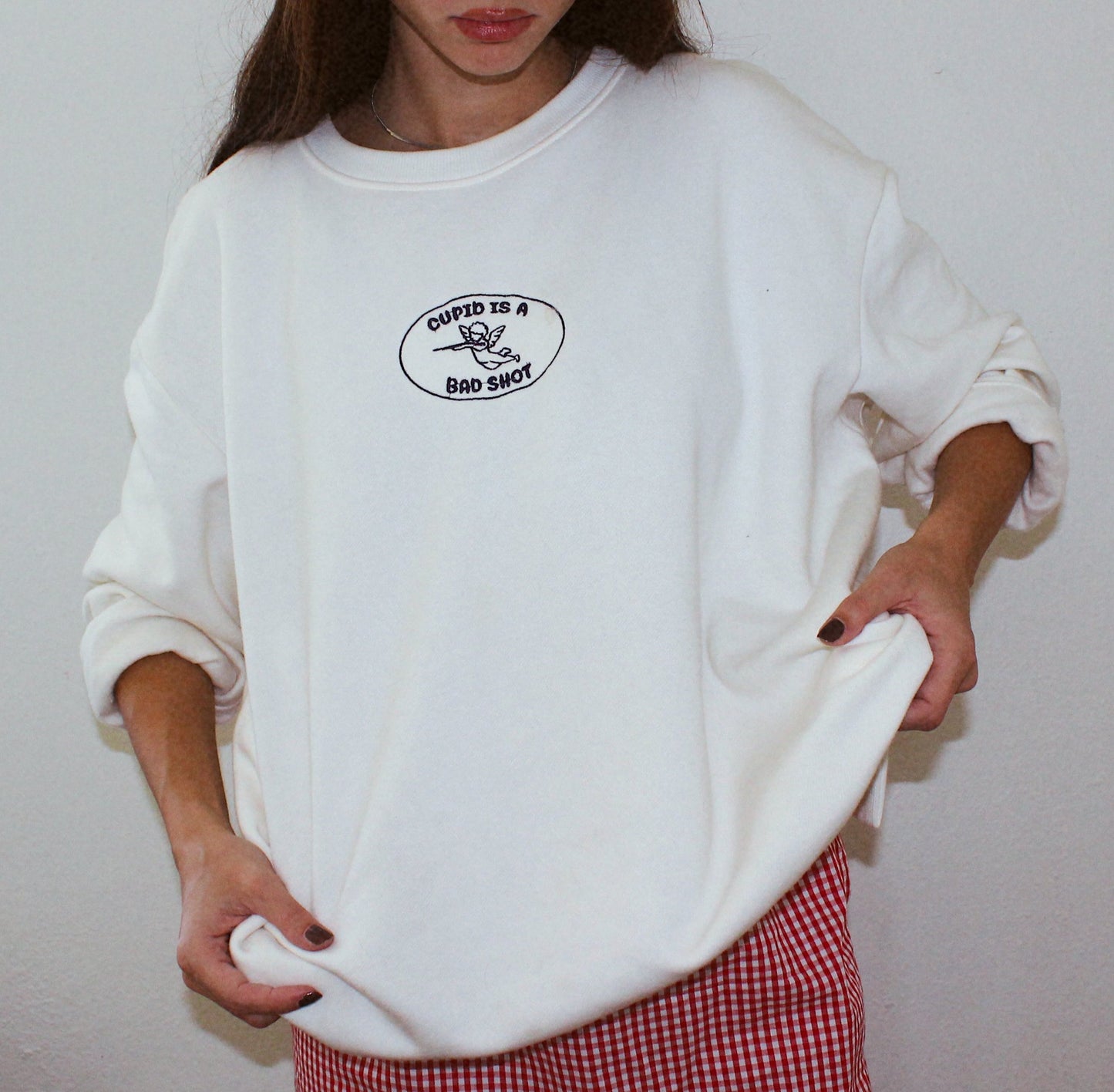 OVERSIZED CREWNECK IN IVORY