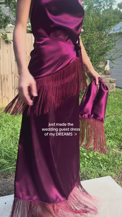 Fringe Slip Gown (PRE-ORDER ONLY)