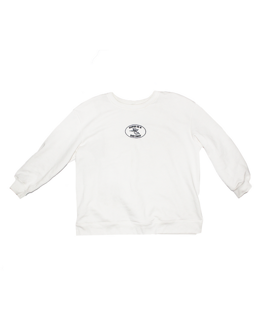 OVERSIZED CREWNECK IN IVORY